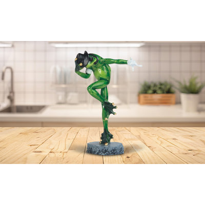 Figurine de grenouille avec gant et chapeau noir 7 "H Michael Jackson