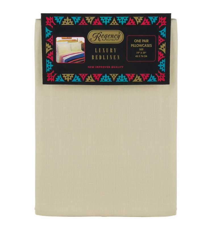 Stitt Cotton Blend/Polyester Pillow Case, Beige