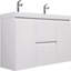 Meuble-lavabo flottant, meuble-lavabo mural moderne avec lavabo à surface solide et tiroirs à fermeture en douceur-726685364-726685365