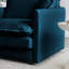 Chaise avec accoudoirs moderne en chenille et tissu bleu