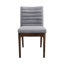 De 2 chaises de salle à manger de style Mid-Century, gris foncé, pieds évasés, ajoute un élément de style à la chaise grise moderne 2, avec un revêtement confortable