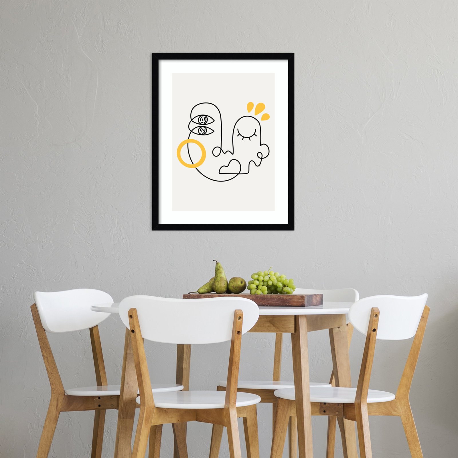 Still Here by Shatha Al Dafai, 33.38" H x 27.38" W x 0.875" D, Noir Black Framed