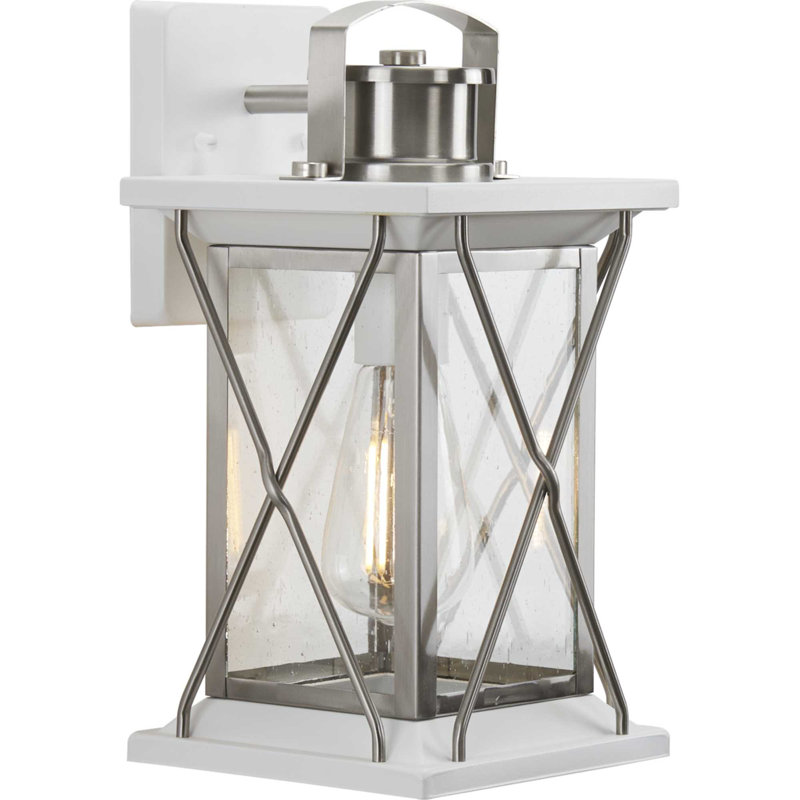 Lanterne murale d'extérieur Inanna, H 13 po x l 6,5 po x P 7,5 po, Acier inoxydable