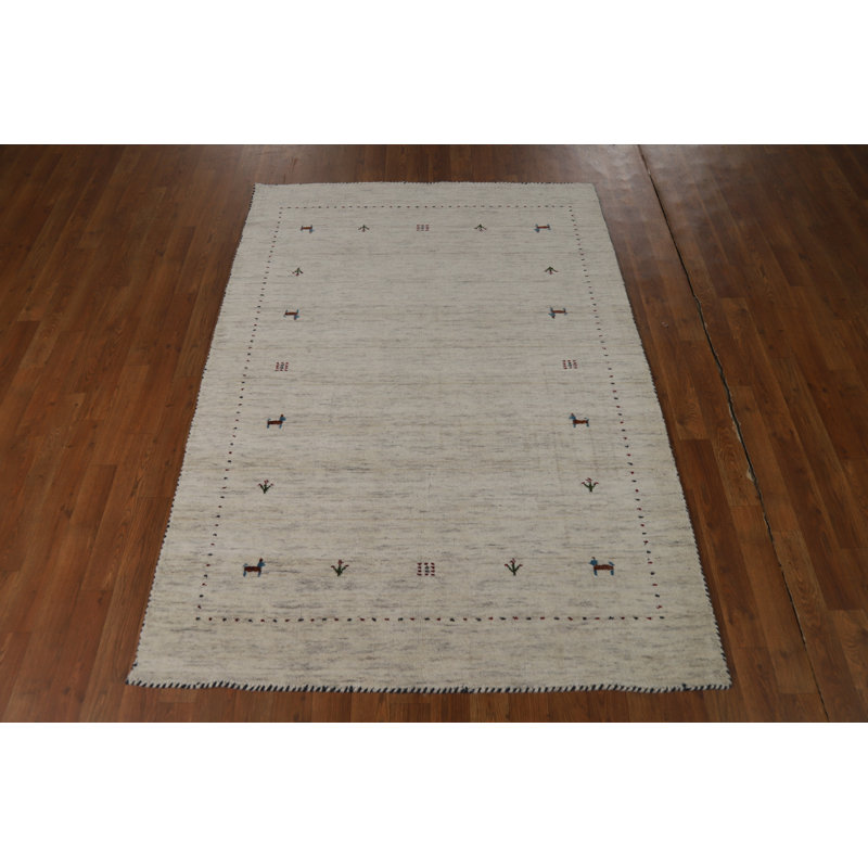 Handmade Gabbeh Oriental Rug 4x6