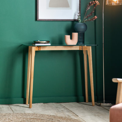 Achouhada 90cm Glass Top Console Table