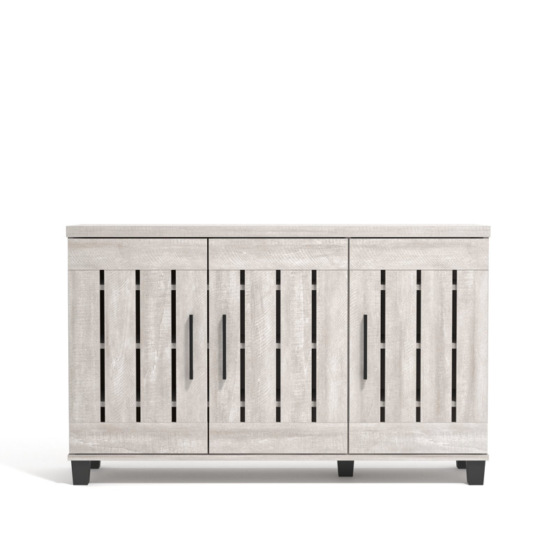 Banos Transitional 32 Pair Shoe Storage Set, Dusty Gray Oak