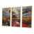 Toile avec cadre flottant or