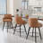 Modern Swivel PU Leather Thick Padded Cushion Bar Stool with Wood Legs-9844846-9844844
