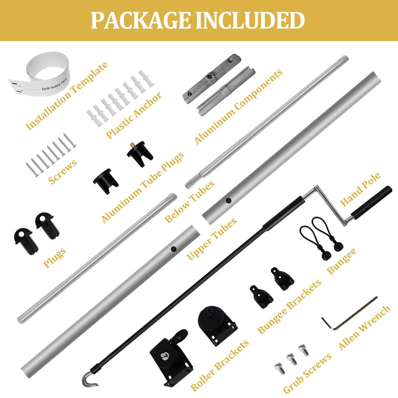 Outdoor Roller Shade  Fabric Blind Sesame 220GSM Roll Up Shade, Wand Operation Exterior Roller Shade Cloth for Patio Porch Gazebo, Spliced of Two