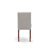 7 Piece Dining Set Consist of a Round Dining Room Table with Pedestal and 6 Doeskin Linen Fabric Upholstered Parson Chairs, Antique Walnut-344991772-344991770