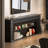 White Solid + Manufactured Wood Freestanding Fireplace