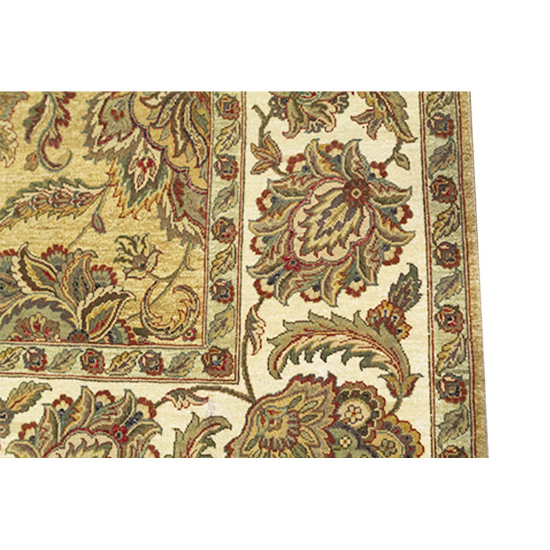 Tapis doré et crème de haute qualité noué à la main