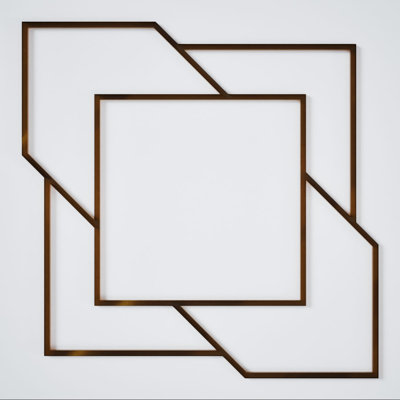 Monument Decorative Fretwork Acrylic Wall Panels, Medium, 15 3/8"W x 15 3/8"H x 1/8"T, Bronze Mirror