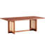 Table basse en bois massif avec subtile table rectangulaire de couleur noyer rehaussée, finition