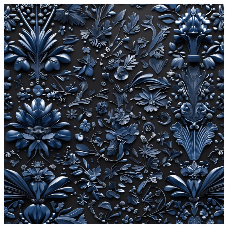 Couvertures complexes à motif floral, 60in W x 80in H