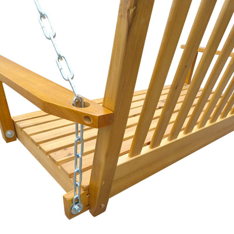 Balancelle en teck avec siège confortable pour le jardin, Natural