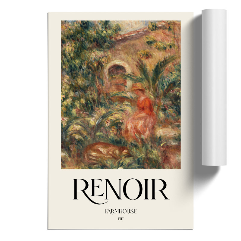 Farmhouse Print by Pierre Auguste Renoir - Frameless Print, 42cm H x 30cm W x 0.1cm D