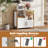 Kitchen Storage Cabinet with Drawer, Pull-Out Shelf and 2 Doors for Dining Room