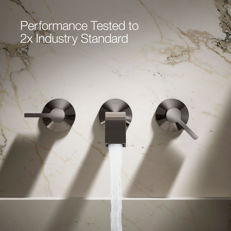Components Wall-Mount Bathroom Sink Faucet Trim, Vibrant Titanium