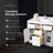 Athea 42 in. Single Sink Freestanding White Bathroom Vanity with White Engineered Marble Top, Brushed Nickel Hardware-44049791-108436259