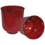 Pot de fleurs extérieur rond en métal Keirstyn - 11 po x 11 po x 12 po - rouge - ensemble de 2-1224510325-1224510327