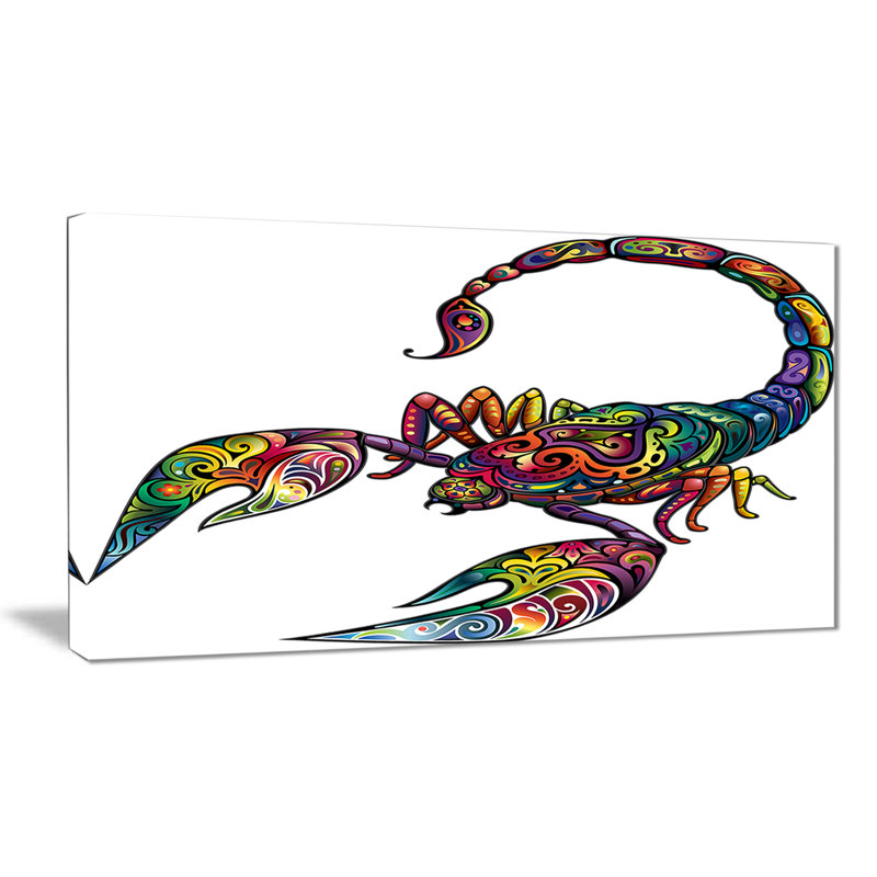 Animal «Cheerful Scorpion», impression, H 16 po x l 32 po x P 1 po, Toile