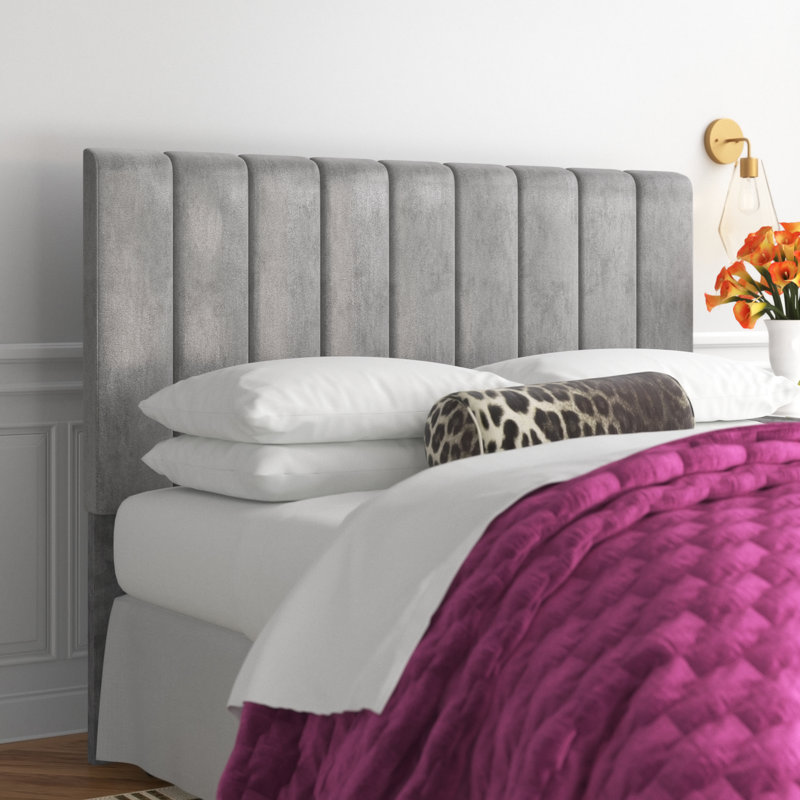 Tête de lit tapissier Angiola, Double / Grand, Gris