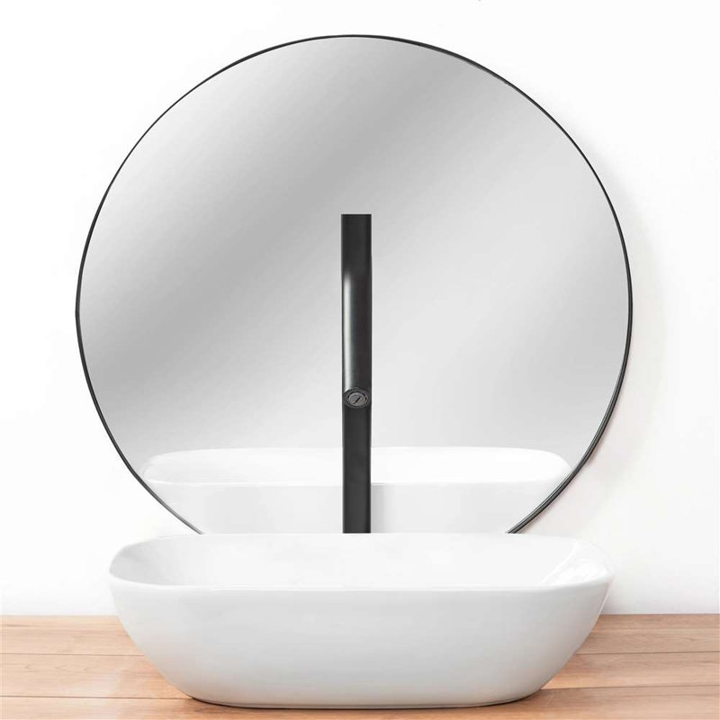 Ensemble de grand lavabo vasque Fontana et robinet à capteur de mouvement sans contact noir