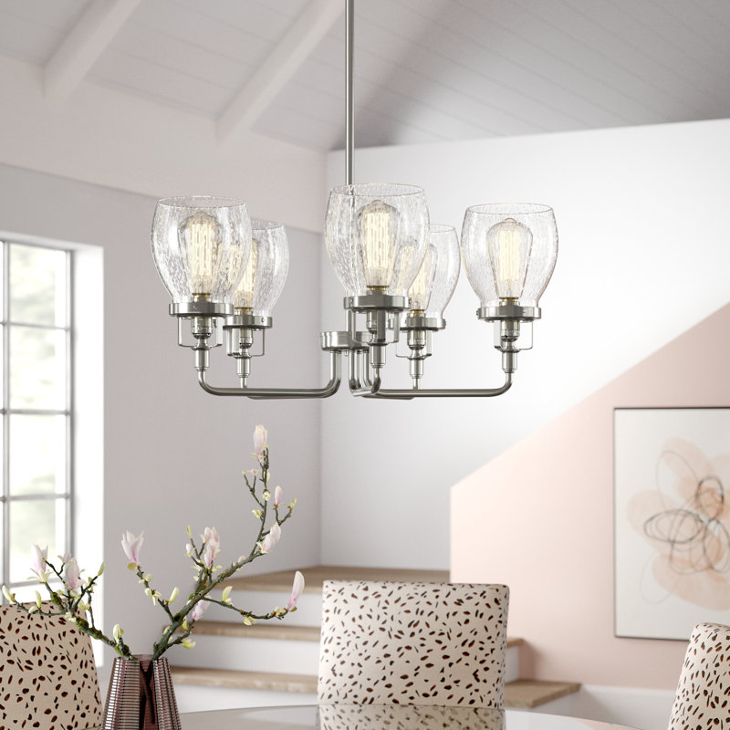 Belton Five Light Up Chandelier from Generation Lighting , Brushed Nickel