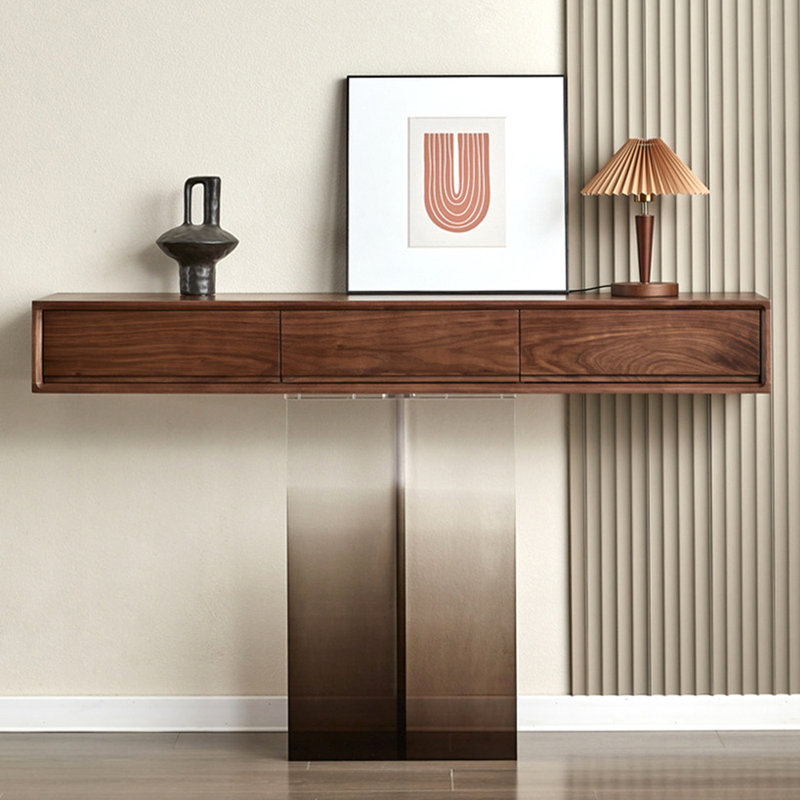 Console moderne simple et luxueuse, 35.4" H x 47.2" W x 13.8" D, Noir