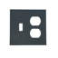 2-Gang Duplex Outlet / Toggle Light Switch Combination Wall Plate