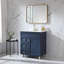 Ensemble de meuble-lavabo simple autoportant moderne 30 po avec plateau en céramique Taziyah-705306203