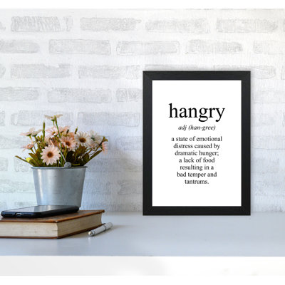 Hangry - Single Picture Frame Print