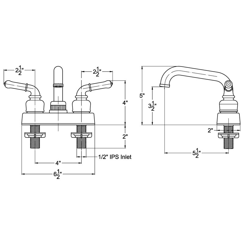 RV/Mobile Home Centerset Laundry Faucet