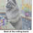 Decorating Easter Keeshond Glass Cutting Board