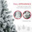 7.5Ft Tall Prelit Artificial Christmas Tree Holiday Décor With 1149 Snow Flocked Branches, 550 Warm White Or Colourful LED Lights, Steel Base-107091421