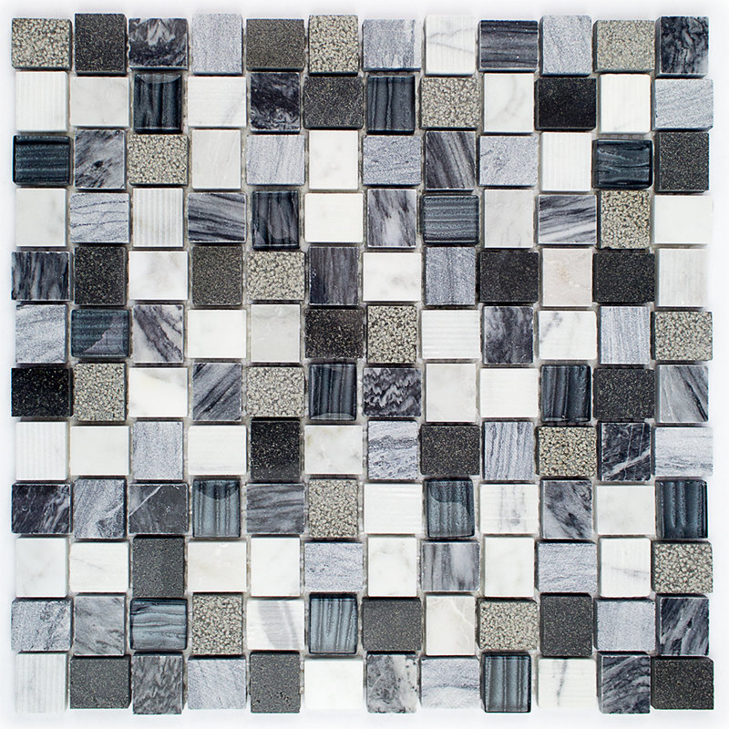 Carreau de mosaïque murale en marbre 1 "x 1" Drumlin