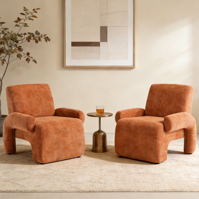 Fauteuil d'appoint l 31,5 po, Orange
