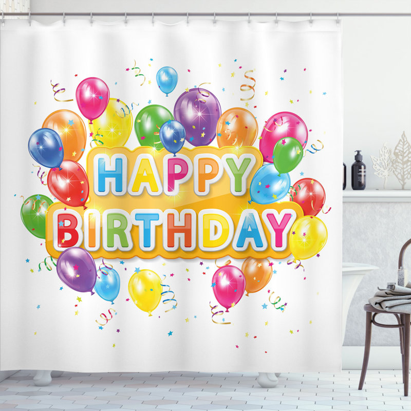 Shower Curtain with Hooks Included, 75" H x 69" W