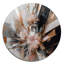 «Rose Gold Linear Floral Elegance II», art mural rond floral sur métal-88627925