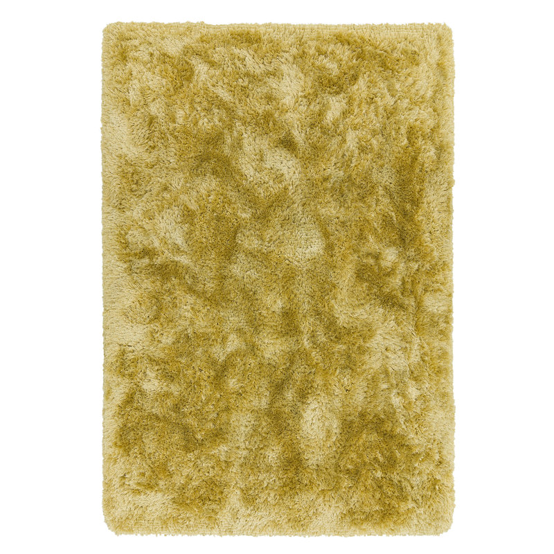 Plush Deep Pile Shaggy Yellow Rug, Rectangle 200 x 230cm