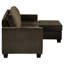 Canapé modulaire réversible avec microfibre café et méridienne haute mousse confortable