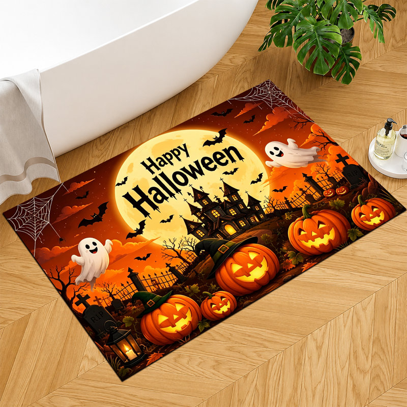 Tapis d'entrée antidérapant pour l'entrée d'Halloween, Halloween 6, 24 po x 36 po