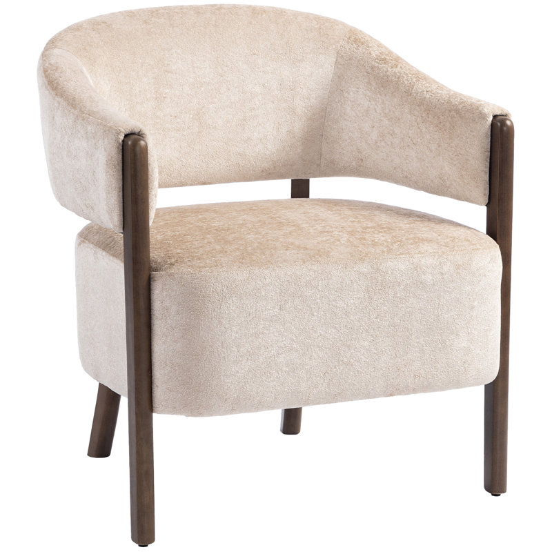 Upholstered Chenille Armchair