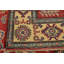 Tapis en laine rouge 3 pi 3 po x 5 pi 5 po one-of-kind à la main-noué la new age Alayna