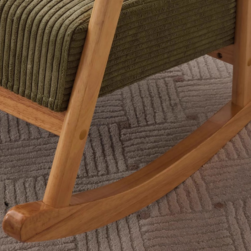 Chaise berçante en bois massif, Vert