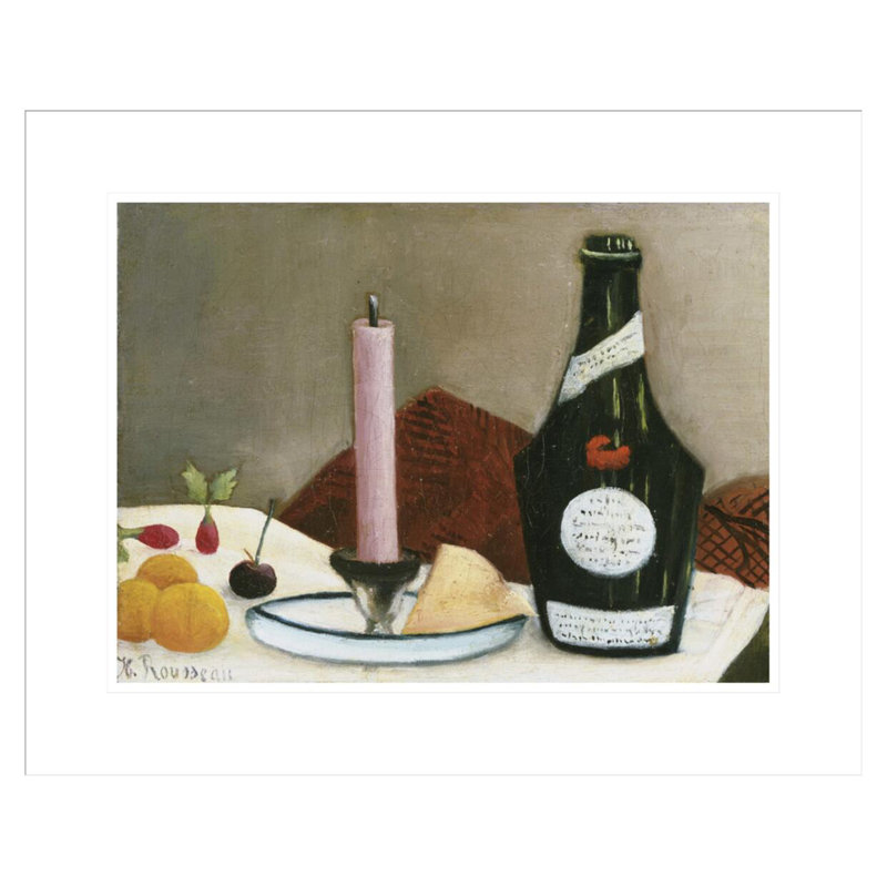 «The Pink Candle» par Henri Rousseau, impression giclée sur cadre, H 17,52 po x l 21,75 po