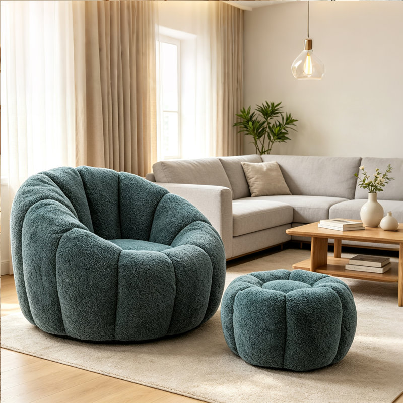 Fauteuil à billes Green Teddy, Vert