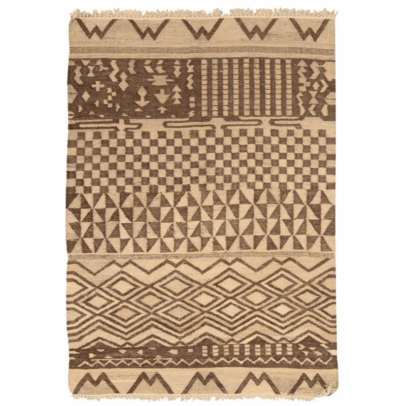 One-of-a-Kind Rectangle 4'2" X 5'8" Hand Knotted Area Rug