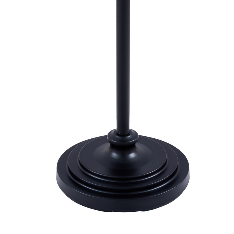 68" Traditional Black Metal Floor Lamp